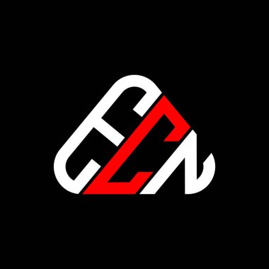 ECN harf logosu yaratıcı tasarım vektör grafik, ECN basit ve modern logo yuvarlak üçgen şeklinde.