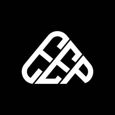 Elektromanyetik harf logosu yaratıcı tasarım vektör grafik, basit ve modern logo yuvarlak üçgen şeklinde.