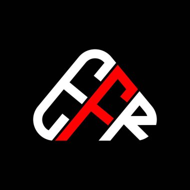 EFR harf logosu yaratıcı tasarım vektör grafik, EFR basit ve modern logo yuvarlak üçgen şeklinde.