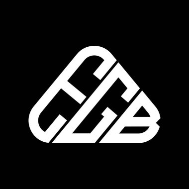 EGB harf logosu yaratıcı tasarımı vektör grafik, EGB basit ve modern logo yuvarlak üçgen şeklinde.