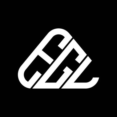 EGL harf logosu tasarımı vektör grafik, EGL basit ve modern logo yuvarlak üçgen şeklinde.