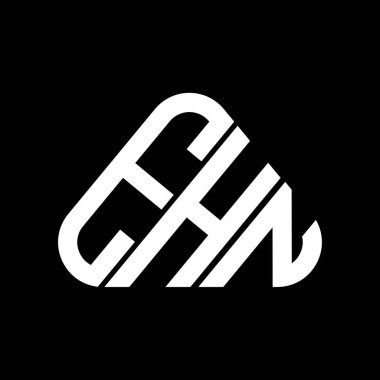 EHN harf logosu yaratıcı tasarımı vektör grafik, EHN basit ve modern logo yuvarlak üçgen şeklinde.