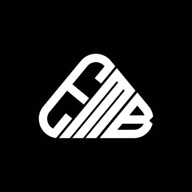 EMB harfli yaratıcı logo vektör grafik, EMB basit ve modern logo yuvarlak üçgen şeklinde.