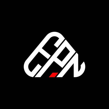 EPN harfi yaratıcı logosu vektör grafiği, EPN basit ve modern logosu yuvarlak üçgen şeklinde..
