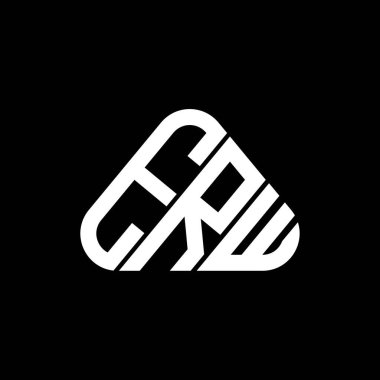 ERW harfli yaratıcı logo vektör grafik, ERW basit ve modern logo yuvarlak üçgen şeklinde.