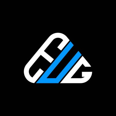 EUG harfi yaratıcı logosu vektör grafiği, EUG basit ve modern logosu yuvarlak üçgen şeklinde.