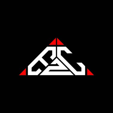 EZC harf logosu tasarımı vektör grafik, EZC basit ve modern logo yuvarlak üçgen şeklinde.