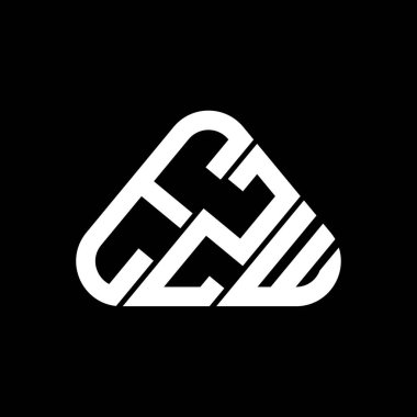 EZW harf logosu tasarımı vektör grafik, EZW basit ve modern logo yuvarlak üçgen şeklinde.
