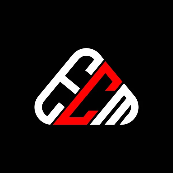 Diseño Creativo Del Logotipo Letra Ecm Con Gráfico Vectorial Logotipo — Archivo Imágenes Vectoriales