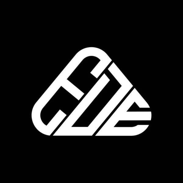 Ede字母标志创意设计与矢量图形 Ede简单现代的圆形三角形标志 — 图库矢量图片