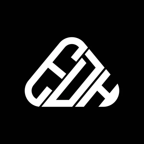 Edh Harf Logosu Yaratıcı Tasarım Vektör Grafik Edh Basit Yuvarlak — Stok Vektör