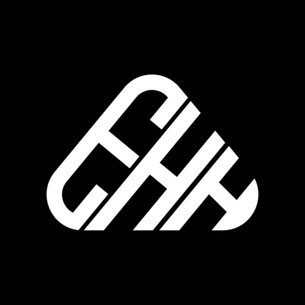 Ehh Harf Logosu Yaratıcı Tasarım Vektör Grafik Ehh Basit Yuvarlak — Stok Vektör