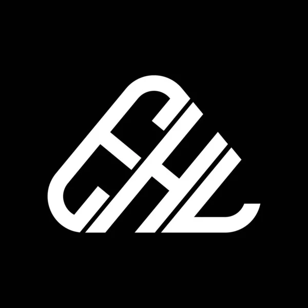 Ehl Harf Logosu Tasarımı Vektör Grafik Ehl Basit Yuvarlak Üçgen — Stok Vektör