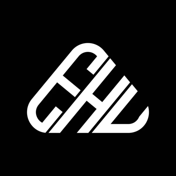 Ehu Harf Logosu Tasarımı Vektör Grafik Ehu Basit Modern Logo — Stok Vektör