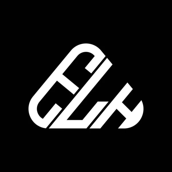 Elh Harf Logosu Yaratıcı Tasarımı Vektör Grafik Elh Basit Modern — Stok Vektör