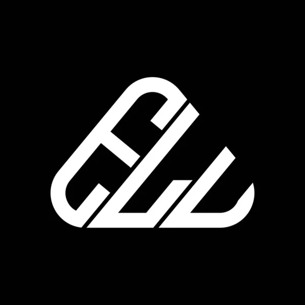 Elu Brev Logo Kreativ Design Med Vektor Grafik Elu Enkel — Stock vektor
