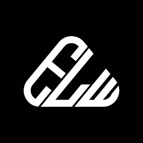 Elw Harf Logosu Yaratıcı Tasarımı Vektör Grafik Elw Basit Modern — Stok Vektör