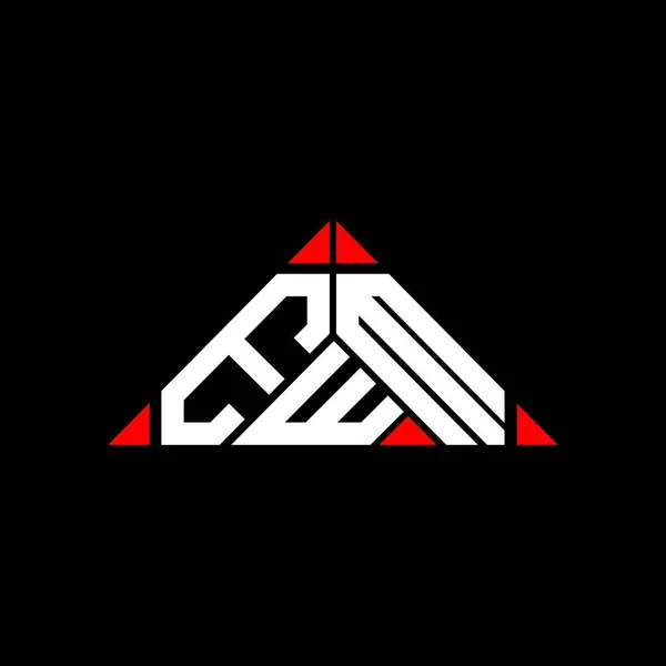 Logo Listu Ewm Kreatywny Design Grafiką Wektorową Ewm Proste Nowoczesne — Wektor stockowy