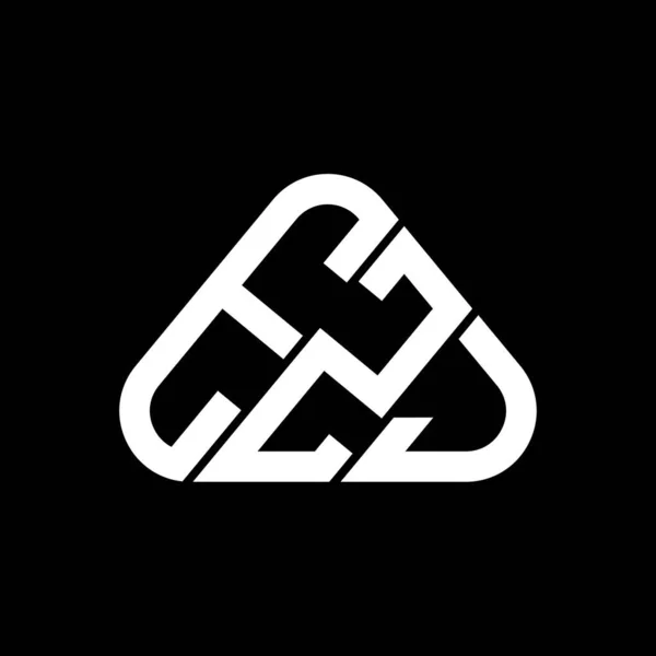 Ezj字母标志创意设计与矢量图形 Ezj简单现代的圆形三角形标志 — 图库矢量图片
