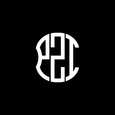PZI harfi logosu soyut yaratıcı tasarım. PZI benzersiz tasarım