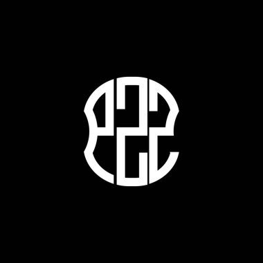 PZZ harfi logosu soyut yaratıcı tasarım. PZZ benzersiz tasarım