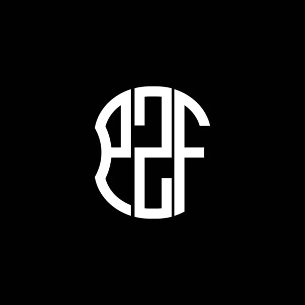 Logo Listu Pzf Abstrakcyjny Projekt Kreatywny Unikalny Projekt Pzf — Wektor stockowy