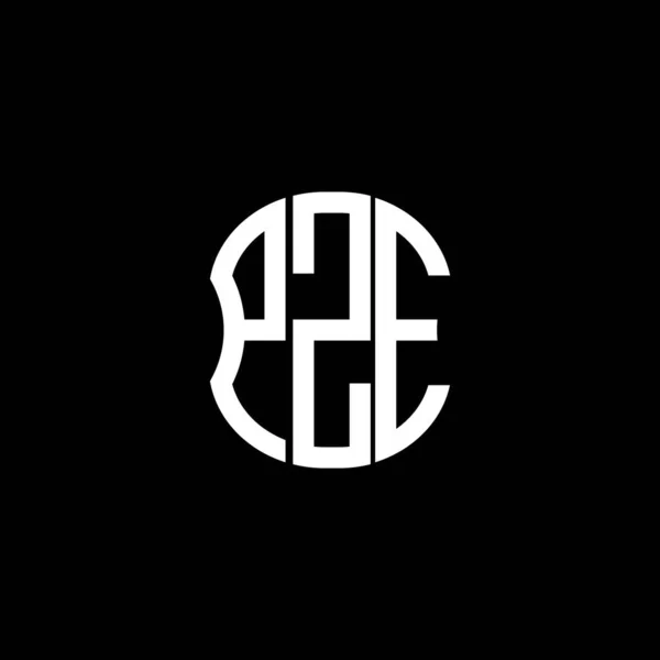 Pze Lettre Logo Abstrait Design Créatif Pze Design Unique — Image vectorielle
