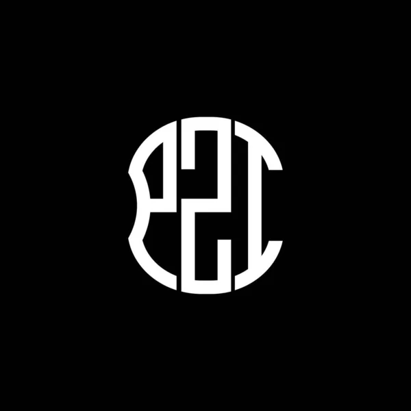 Logo Pzi Písmeno Abstraktní Tvůrčí Design Jedinečný Design Pzi — Stockový vektor