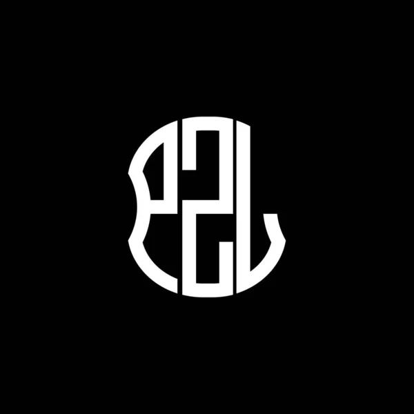 Pzl Brev Logotyp Abstrakt Kreativ Design Pzl Unik Design — Stock vektor