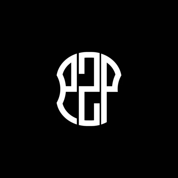 Pzp Lettre Logo Abstrait Design Créatif Design Unique Pzp — Image vectorielle