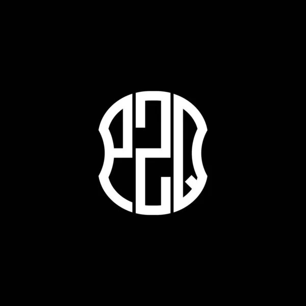Pzq Lettre Logo Abstrait Design Créatif Conception Unique Pzq — Image vectorielle