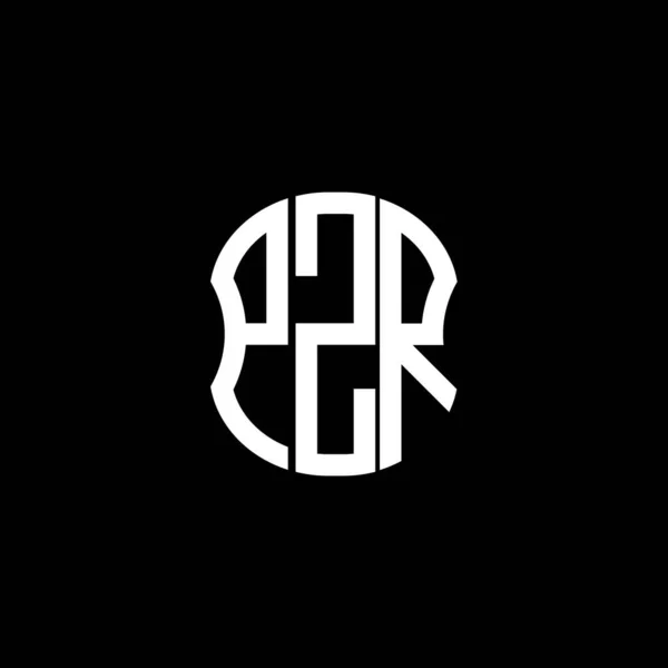 Logo Listu Pzr Abstrakcyjny Projekt Kreatywny Unikalny Projekt Pzr — Wektor stockowy