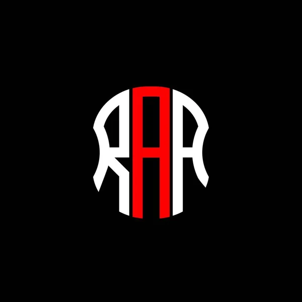 Raaの文字ロゴ抽象的な創造的なデザイン Raaユニークなデザイン — ストックベクタ