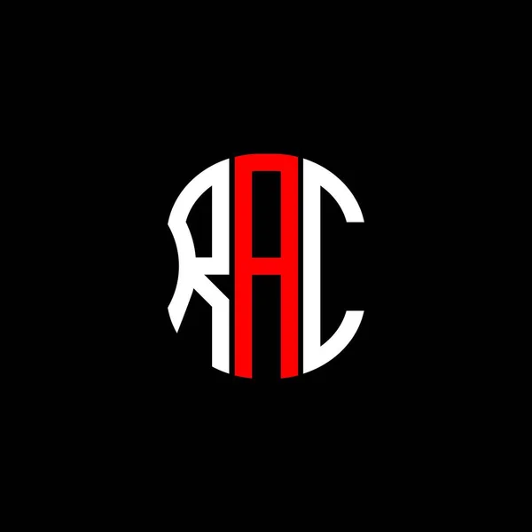 Rac Carta Logotipo Design Criativo Abstrato Rac Design Único —  Vetores de Stock