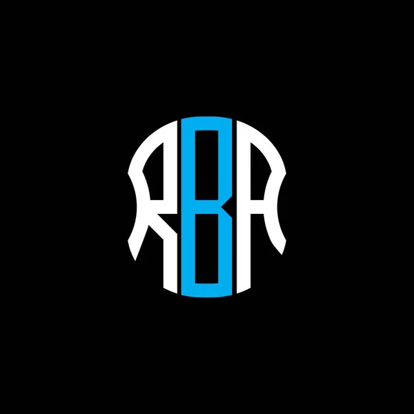 Logo Lettera Rba Disegno Creativo Astratto Rba Design Unico — Vettoriale Stock
