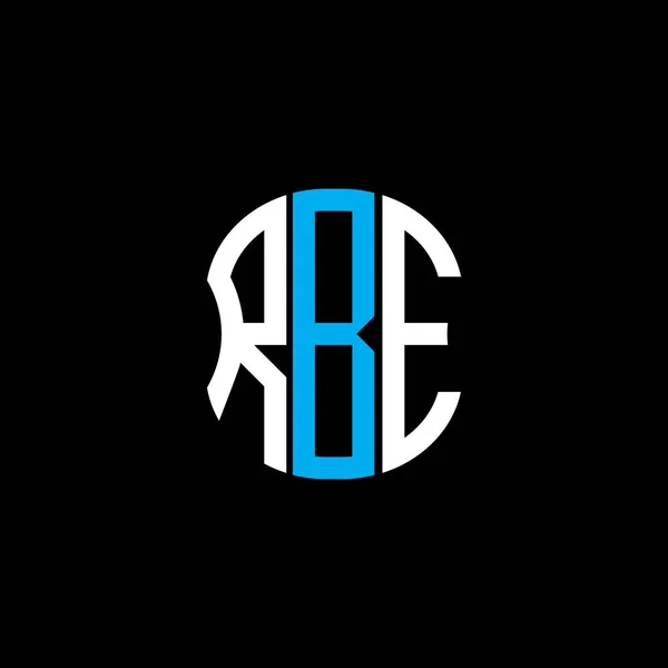 Rbe Brev Logotyp Abstrakt Kreativ Design Rbe Unik Design — Stock vektor