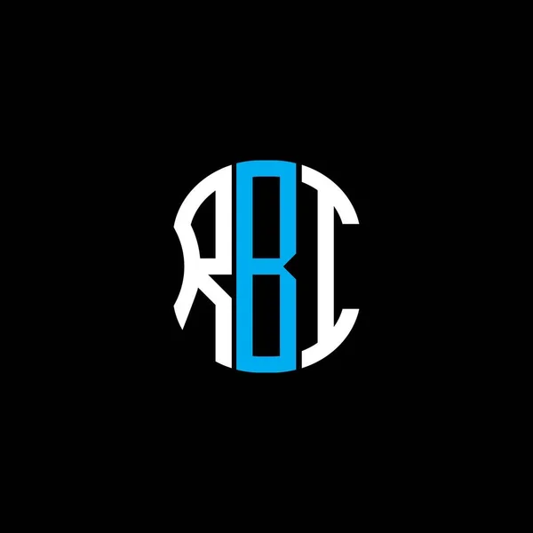 Logo Listu Rbi Abstrakcyjny Projekt Kreatywny Rbi Unikalny Design — Wektor stockowy