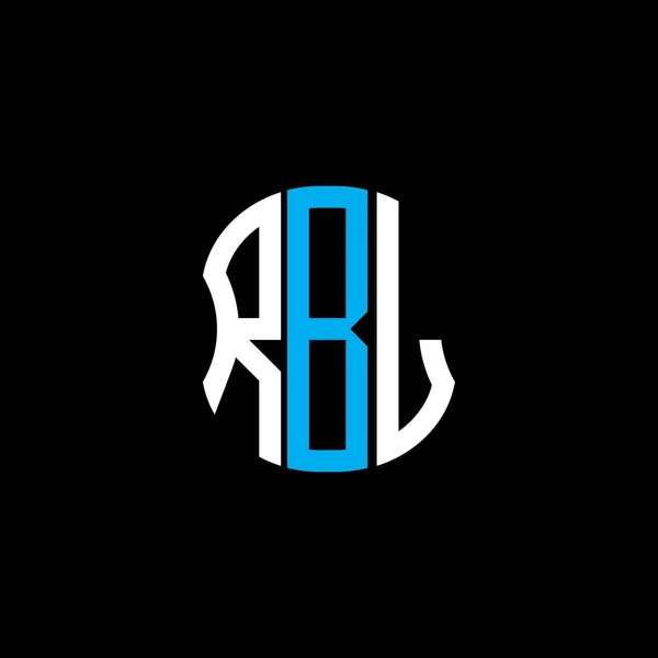 Logo Listu Rbl Abstrakcyjny Projekt Kreatywny Unikalna Konstrukcja Rbl — Wektor stockowy