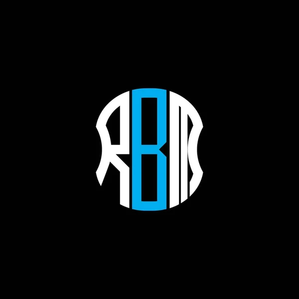 Rbm Carta Logotipo Design Criativo Abstrato Rbm Design Único —  Vetores de Stock