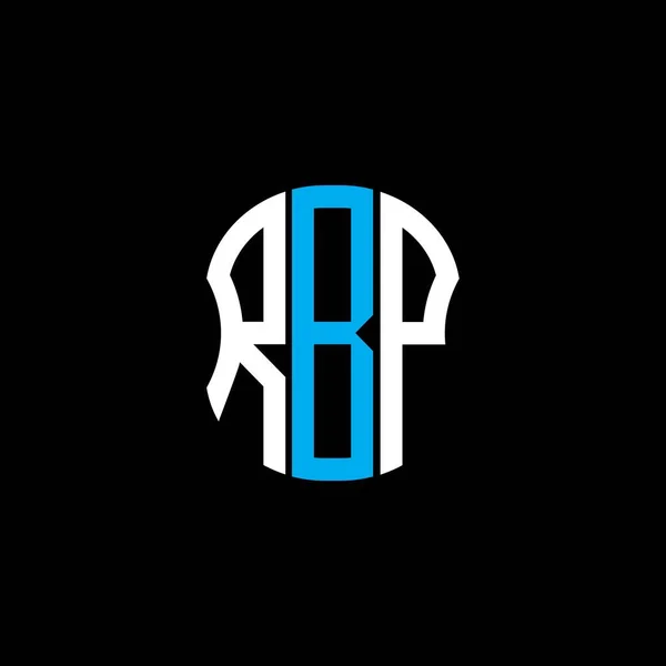 Rbp Carta Logotipo Design Criativo Abstrato Rbp Design Único — Vetor de Stock