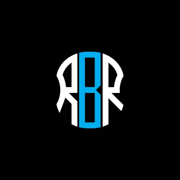 Rbr Carta Logotipo Design Criativo Abstrato Rbr Design Único — Vetor de Stock