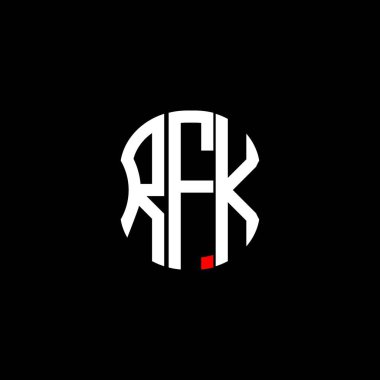 RFK harf logosu soyut yaratıcı tasarım. RFK benzersiz tasarım