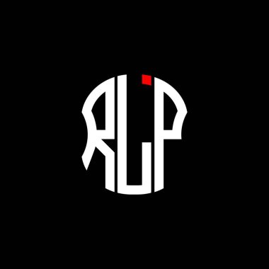 RLP harfi logosu soyut yaratıcı tasarım. RLP benzersiz tasarım
