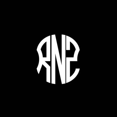 RNZ harfi logosu soyut yaratıcı tasarım. RNZ benzersiz tasarım