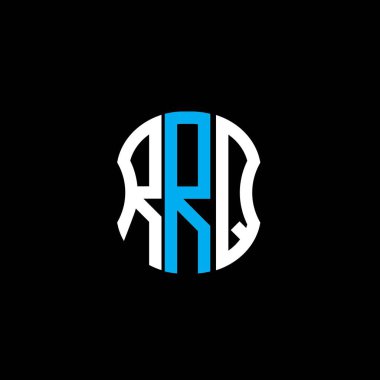RRQ harfi logosu soyut yaratıcı tasarım. RRQ benzersiz tasarım
