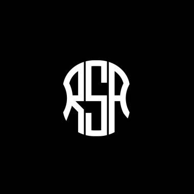RSA harfi logosu soyut yaratıcı tasarım. RSA benzersiz tasarımı