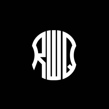 RWQ harfi logosu soyut yaratıcı tasarım. RWQ benzersiz tasarım