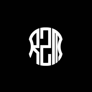 RZM harfli logo soyut yaratıcı tasarım. RZM benzersiz tasarım