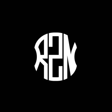 RZN harfi logosu soyut yaratıcı tasarım. RZN benzersiz tasarım