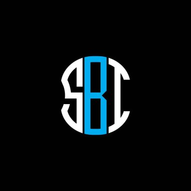 SBI harfi logosu soyut yaratıcı tasarım. SBI benzersiz tasarımı